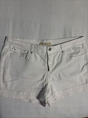 Nevada White Denim Jean Shorts